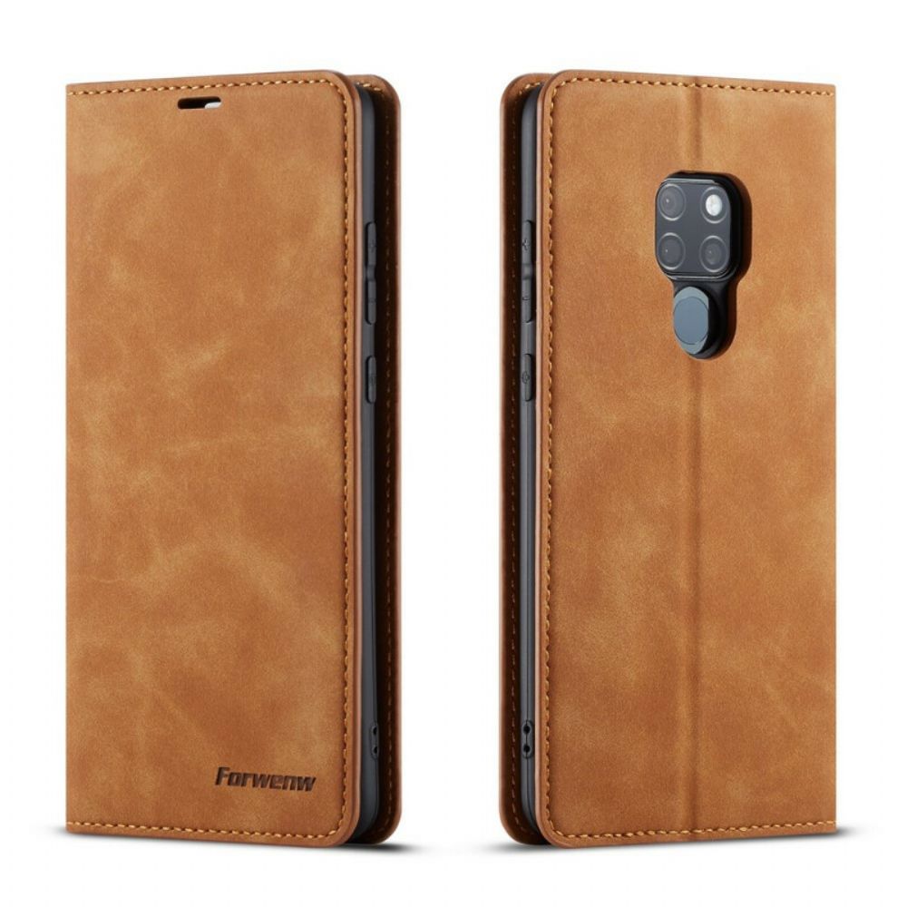 Schutzhülle Für Huawei Mate 20 Flip Case Ledereffekt Vorw