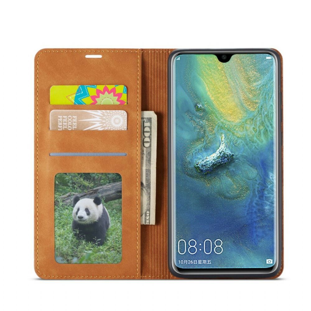 Schutzhülle Für Huawei Mate 20 Flip Case Ledereffekt Vorw