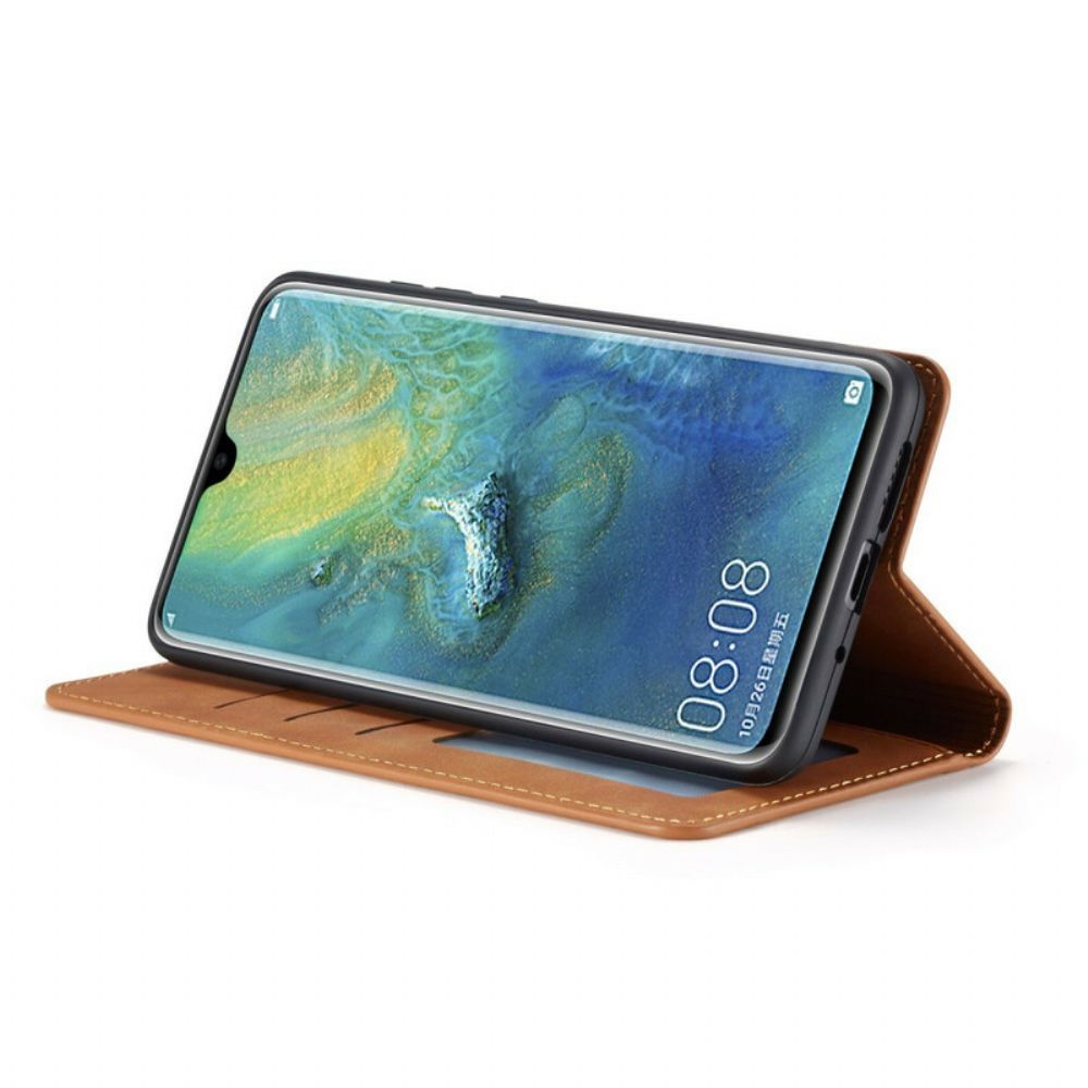 Schutzhülle Für Huawei Mate 20 Flip Case Ledereffekt Vorw