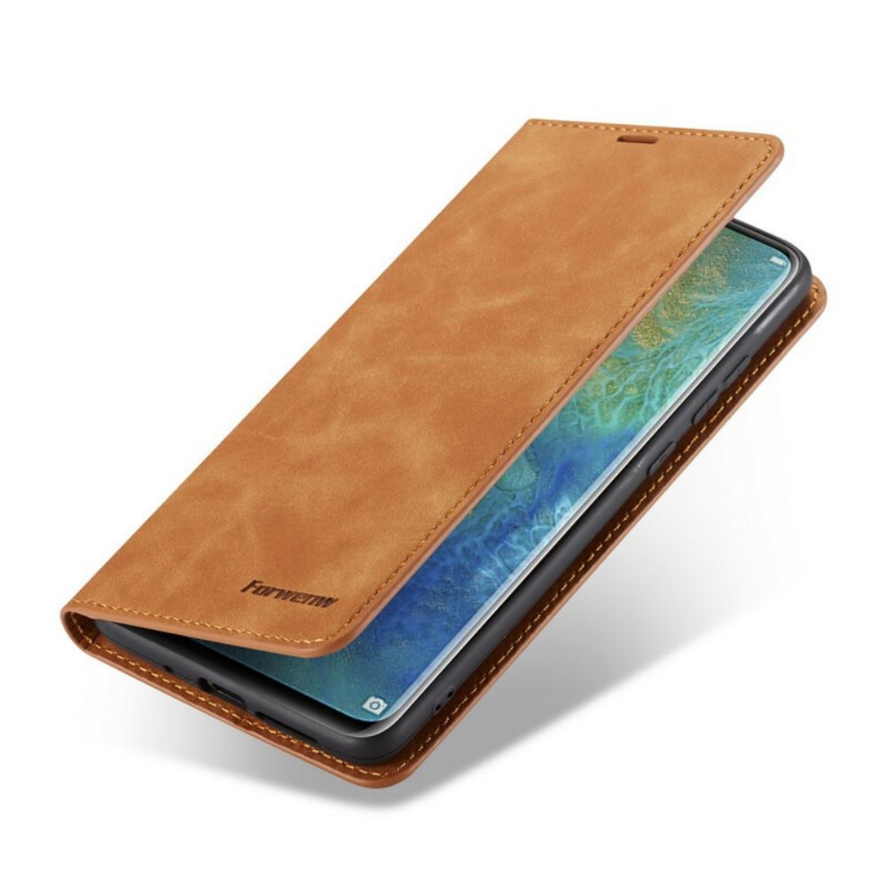 Schutzhülle Für Huawei Mate 20 Flip Case Ledereffekt Vorw