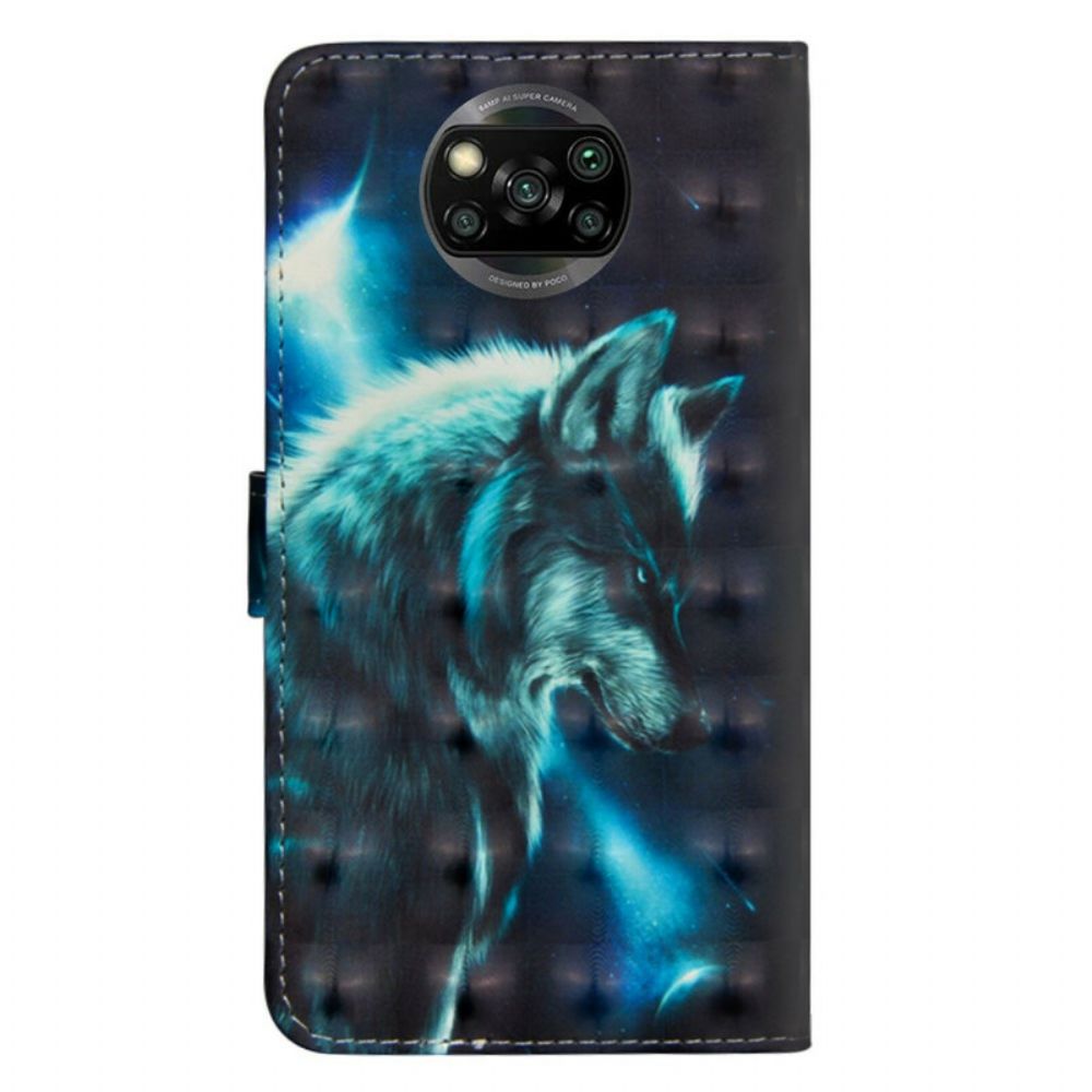 Flip Case Für Poco X3 / X3 Pro / X3 NFC Majestätischer Wolf