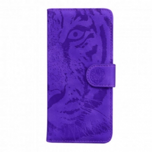 Flip Case Für Poco X3 / X3 Pro / X3 NFC Tigergesichtsdruck