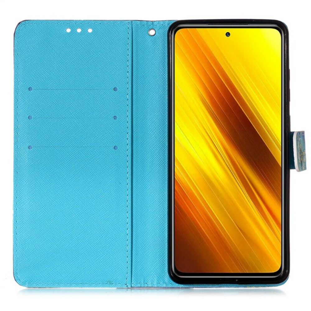Flip Case Für Poco X3 / X3 Pro / X3 NFC Wasserfarbener Traumfänger