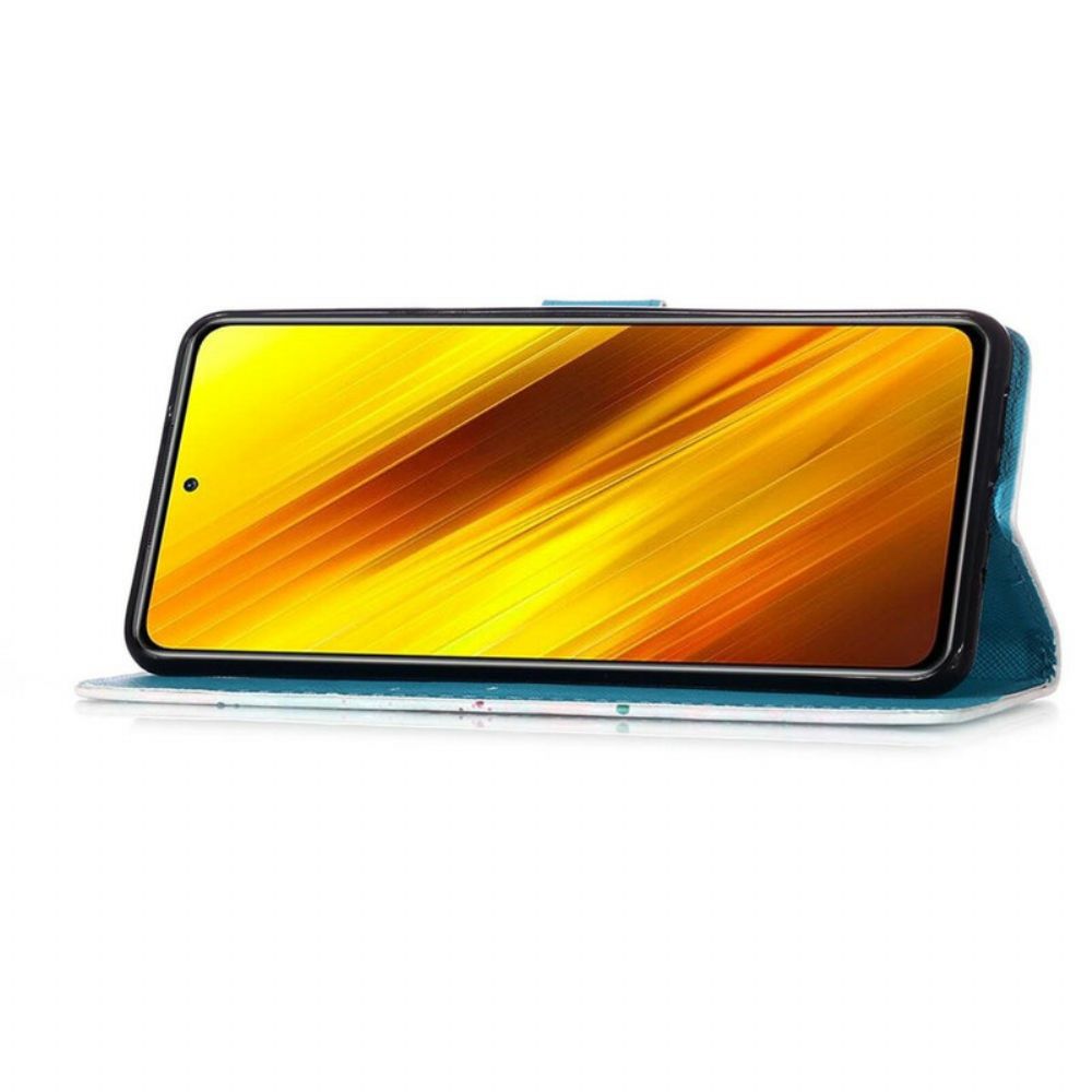 Flip Case Für Poco X3 / X3 Pro / X3 NFC Wasserfarbener Traumfänger