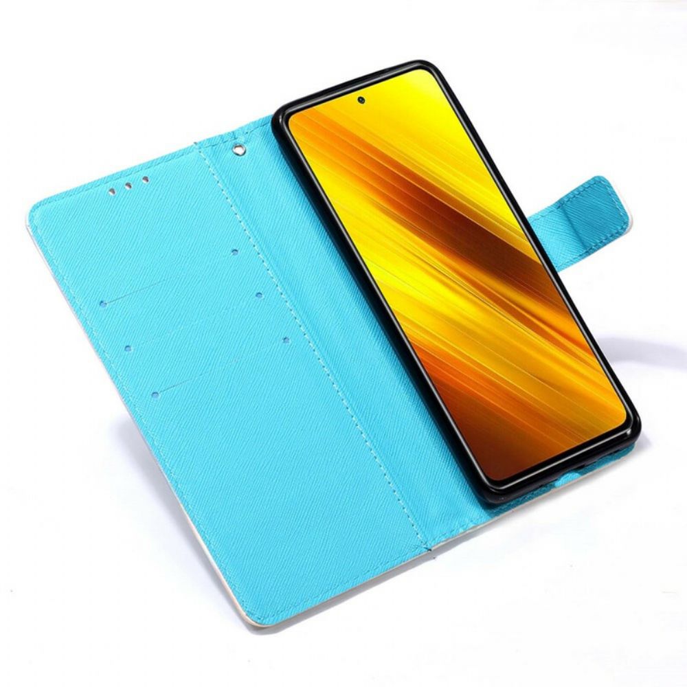 Flip Case Für Poco X3 / X3 Pro / X3 NFC Wasserfarbener Traumfänger