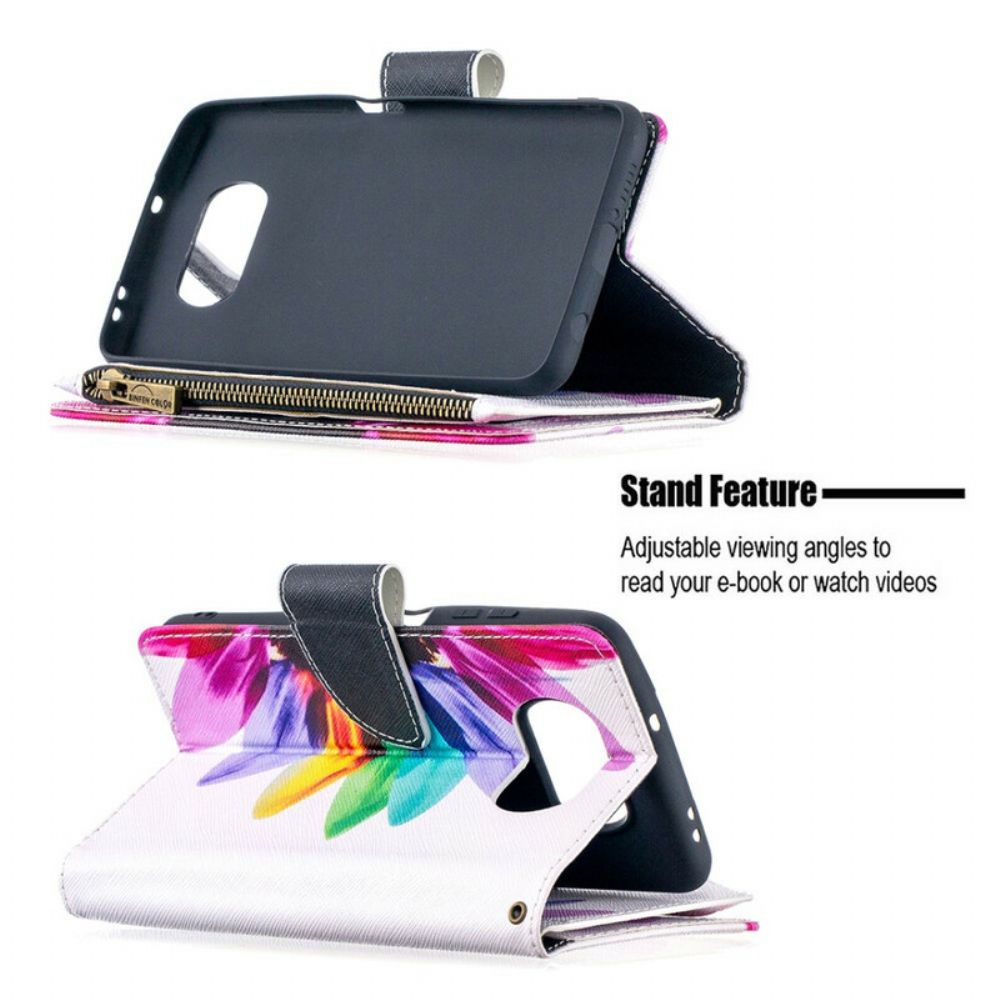 Lederhüllen Für Poco X3 / X3 Pro / X3 NFC Blumentasche Mit Reißverschluss