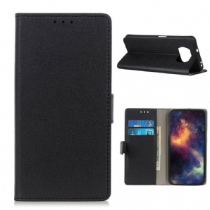 Lederhüllen Für Poco X3 / X3 Pro / X3 NFC Einfacher Glänzender Ledereffekt