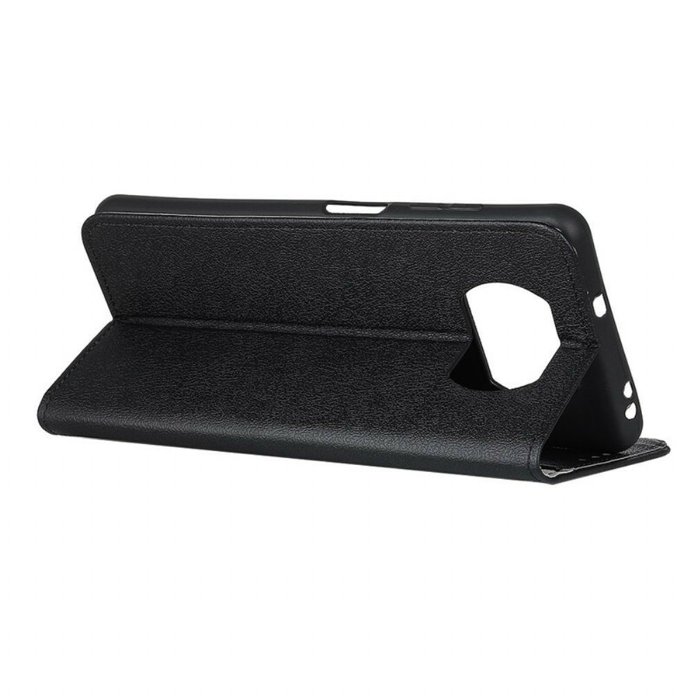 Lederhüllen Für Poco X3 / X3 Pro / X3 NFC Einfacher Glänzender Ledereffekt