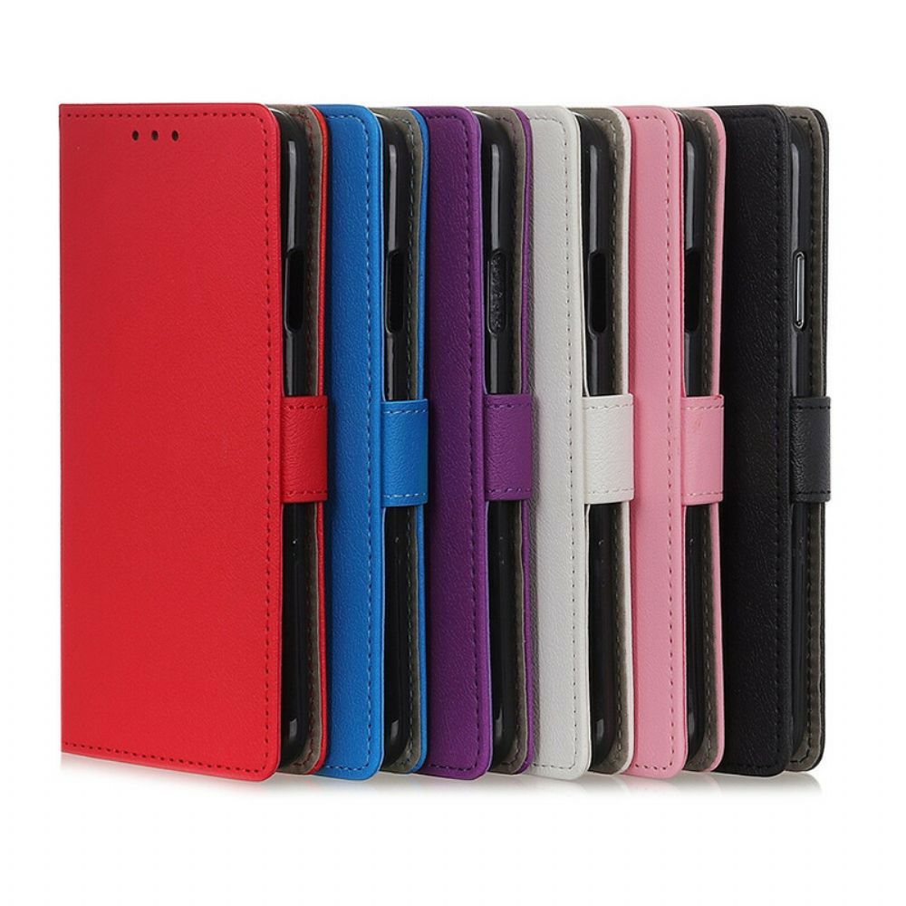 Lederhüllen Für Poco X3 / X3 Pro / X3 NFC Einfacher Glänzender Ledereffekt
