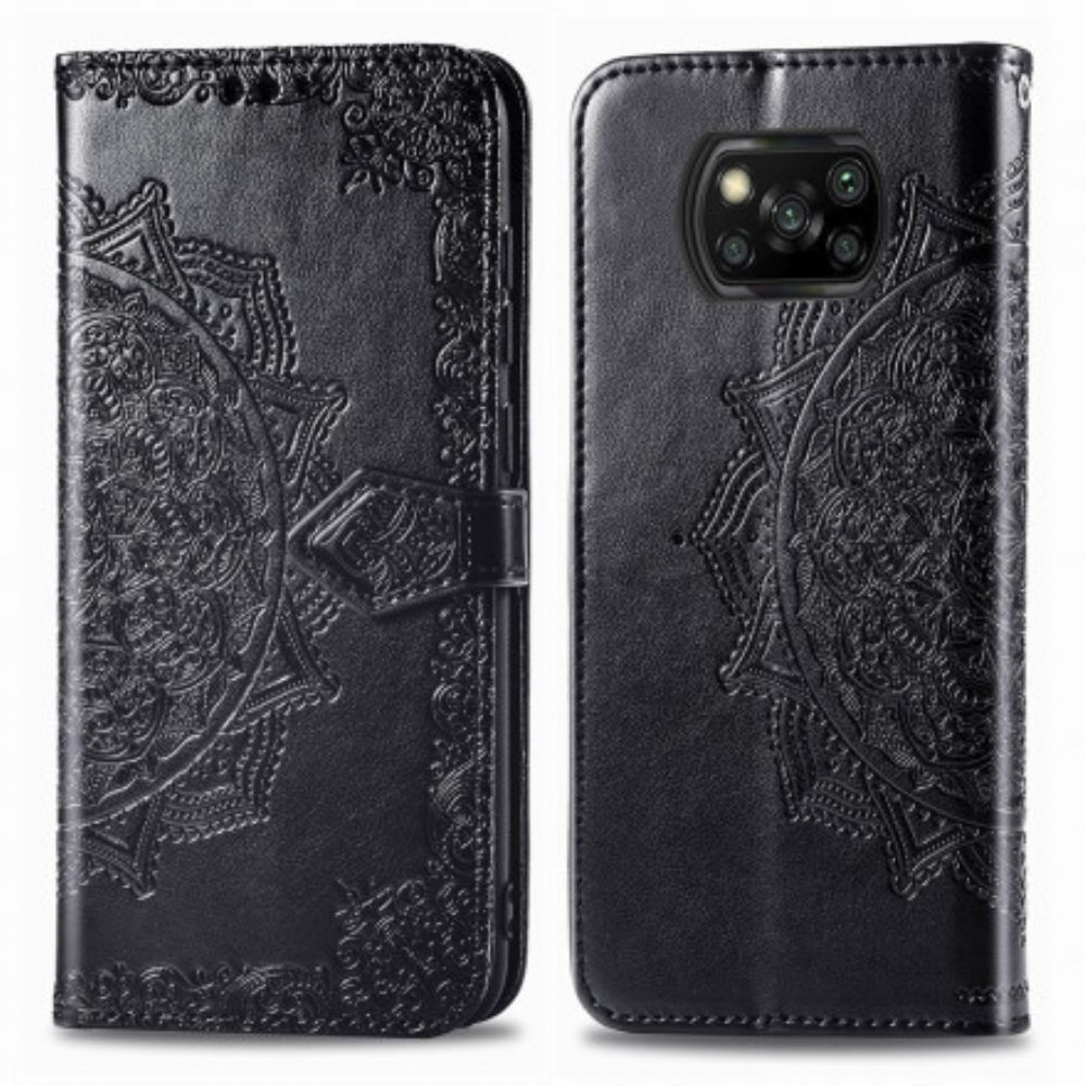 Lederhüllen Für Poco X3 / X3 Pro / X3 NFC Mandala Aus Dem Mittelalter