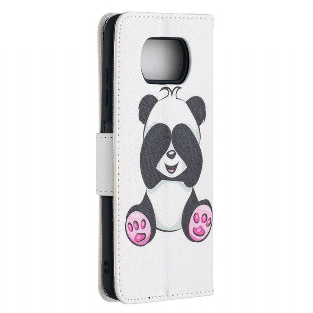 Lederhüllen Für Poco X3 / X3 Pro / X3 NFC Panda-spaß