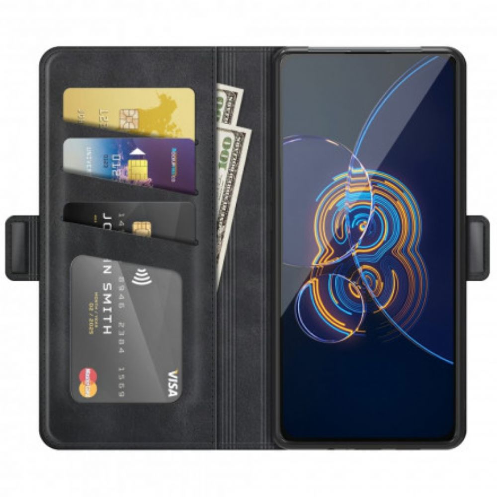 Lederhüllen Für Asus Zenfone 8 Flip Flip Case Klassische Doppelklappe
