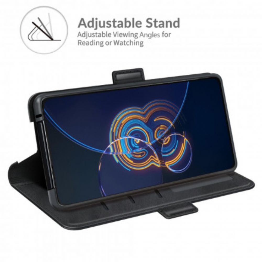 Lederhüllen Für Asus Zenfone 8 Flip Flip Case Klassische Doppelklappe