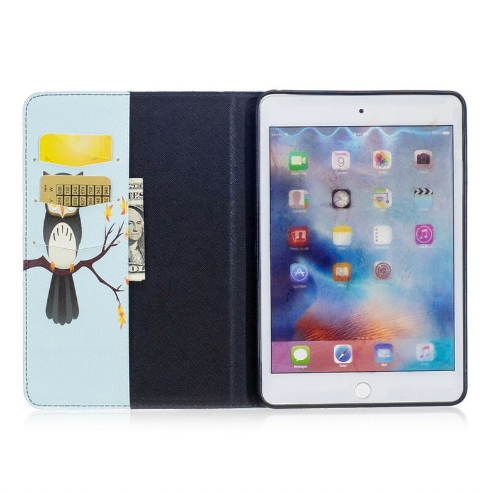 Lederhüllen Für iPad Mini 4 Eule Sitzt Auf Ast