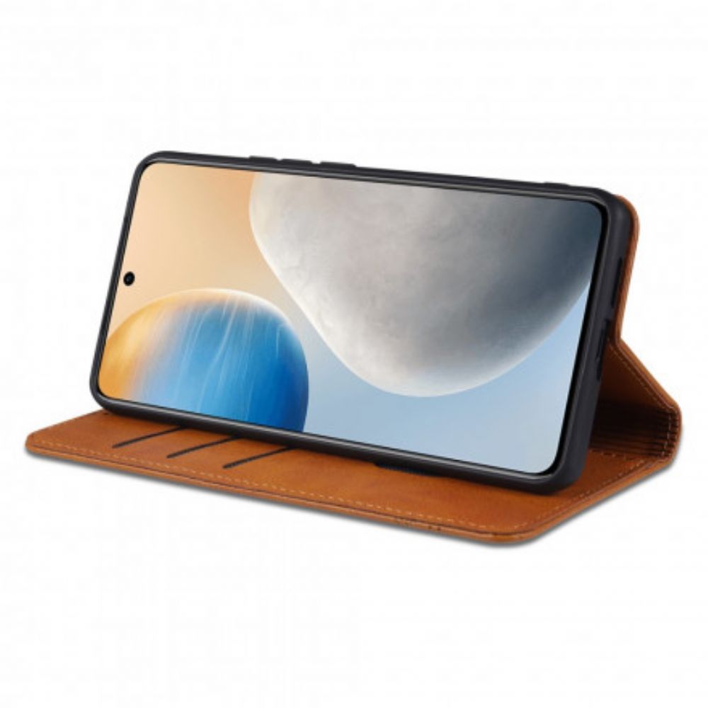 Schutzhülle Für Vivo X60 Pro Flip Case Azns Lederstil