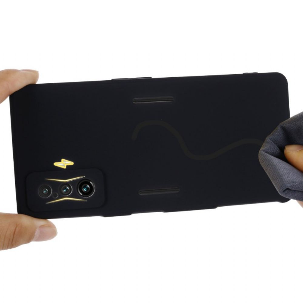 Handyhülle Für Poco F4 GT Mit Kordel Armband Aus Flüssigsilikon