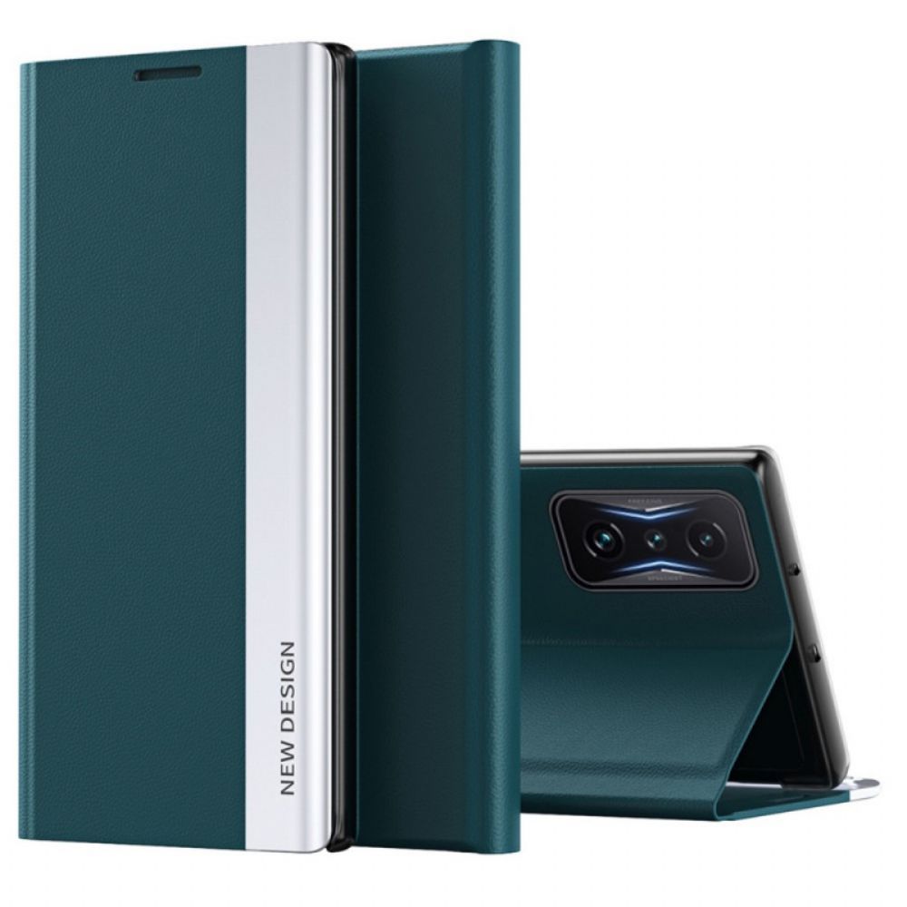 Schutzhülle Für Poco F4 GT Flip Case Kunstleder Neues Design