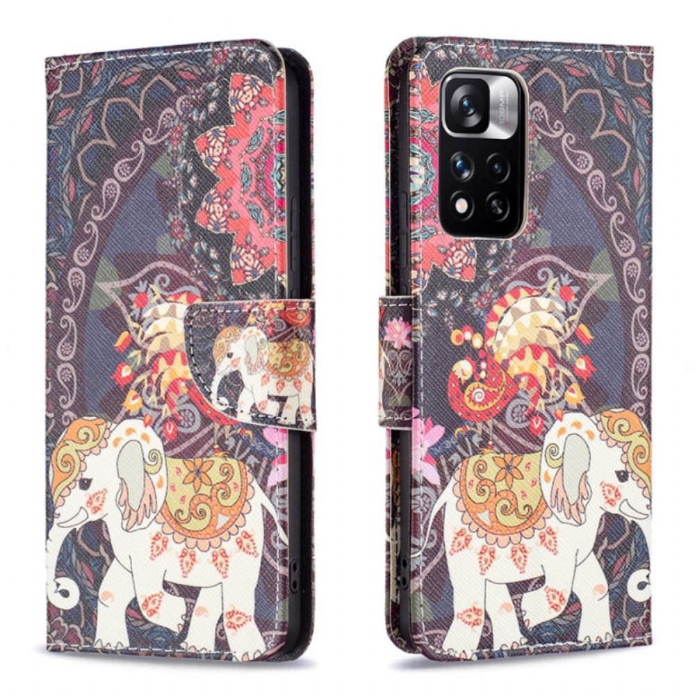 Flip Case Für Xiaomi Redmi Note 11 Pro Plus 5G Indischer Elefant