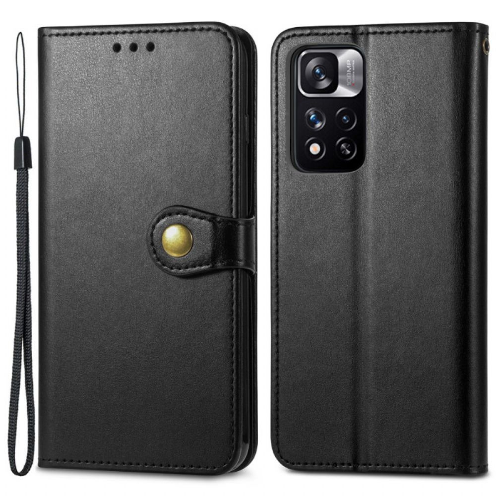 Flip Case Für Xiaomi Redmi Note 11 Pro Plus 5G Kunstleder Und Vintage-verschluss