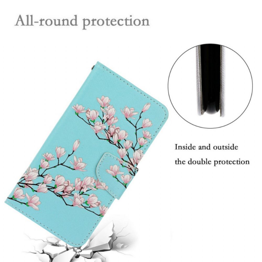 Flip Case Für Xiaomi Redmi Note 11 Pro Plus 5G Mit Kordel Riemenbaum