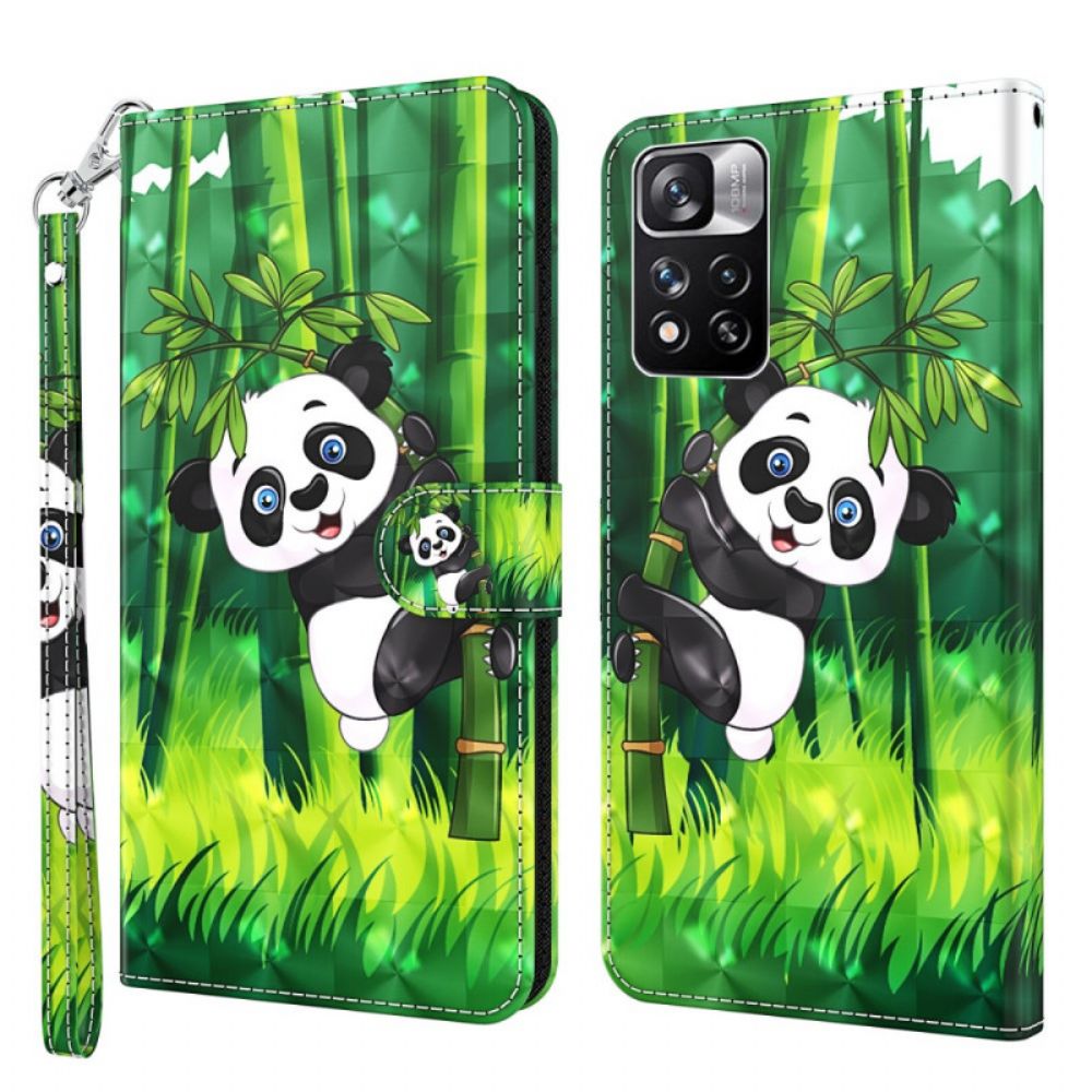 Flip Case Für Xiaomi Redmi Note 11 Pro Plus 5G Panda 3d