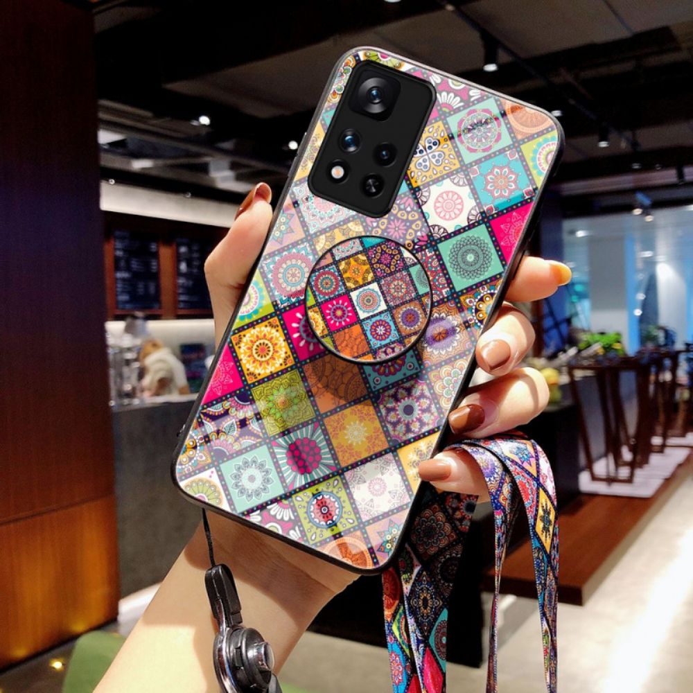 Handyhülle Für Xiaomi Redmi Note 11 Pro Plus 5G Magnetischer Patchwork-halter