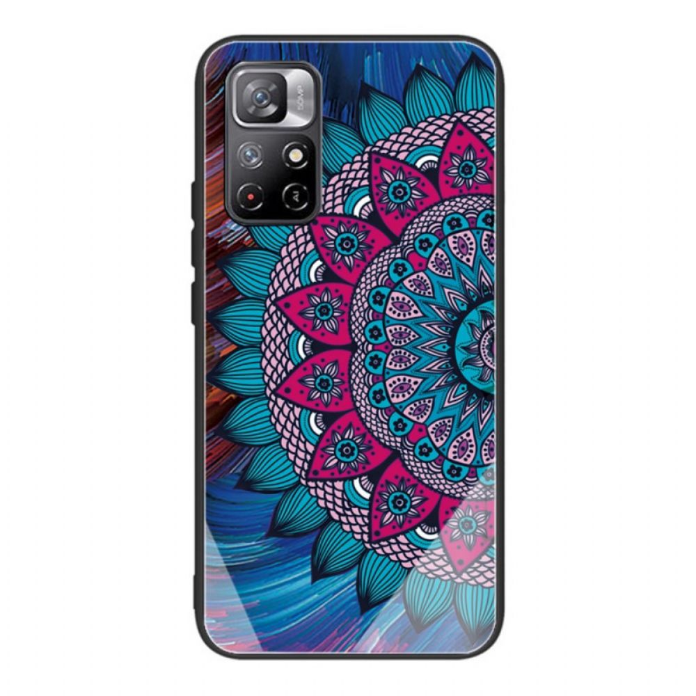 Handyhülle Für Xiaomi Redmi Note 11 Pro Plus 5G Mandala Aus Gehärtetem Glas