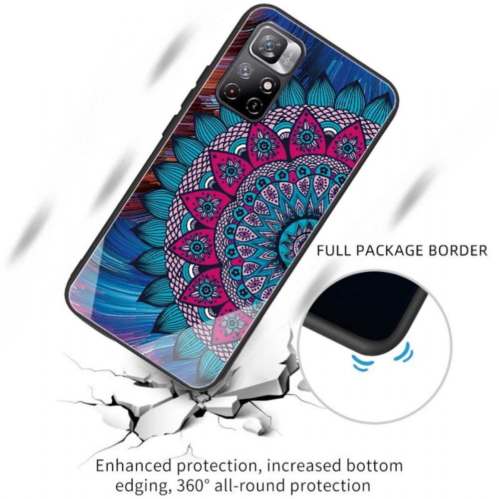 Handyhülle Für Xiaomi Redmi Note 11 Pro Plus 5G Mandala Aus Gehärtetem Glas