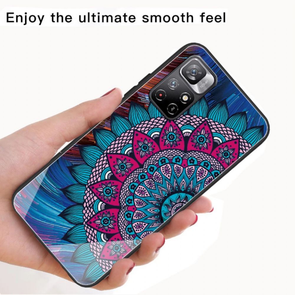 Handyhülle Für Xiaomi Redmi Note 11 Pro Plus 5G Mandala Aus Gehärtetem Glas