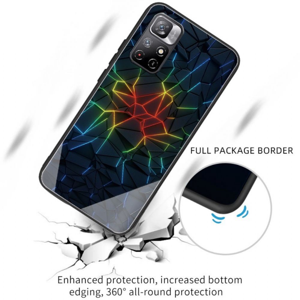 Hülle Für Xiaomi Redmi Note 11 Pro Plus 5G Gehärtetes Glas Geometrie