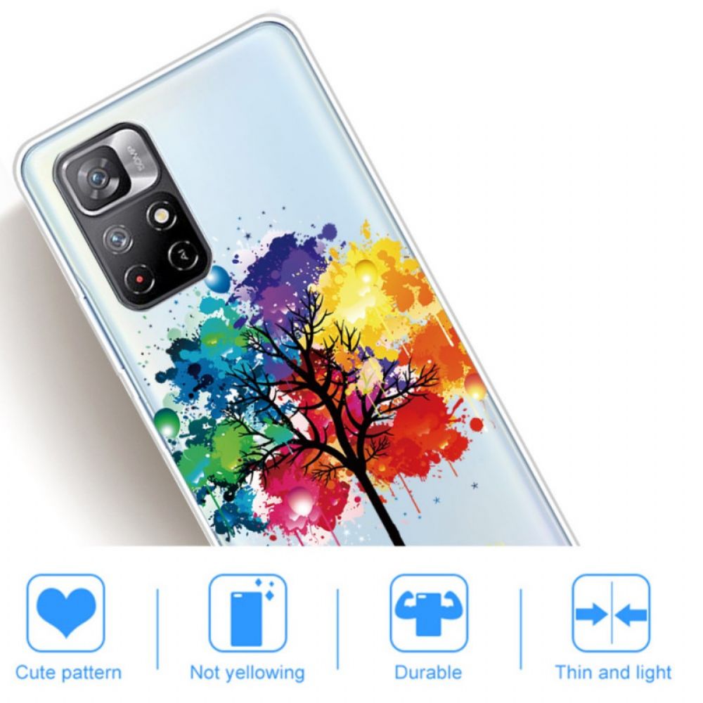 Hülle Für Xiaomi Redmi Note 11 Pro Plus 5G Transparenter Aquarellbaum