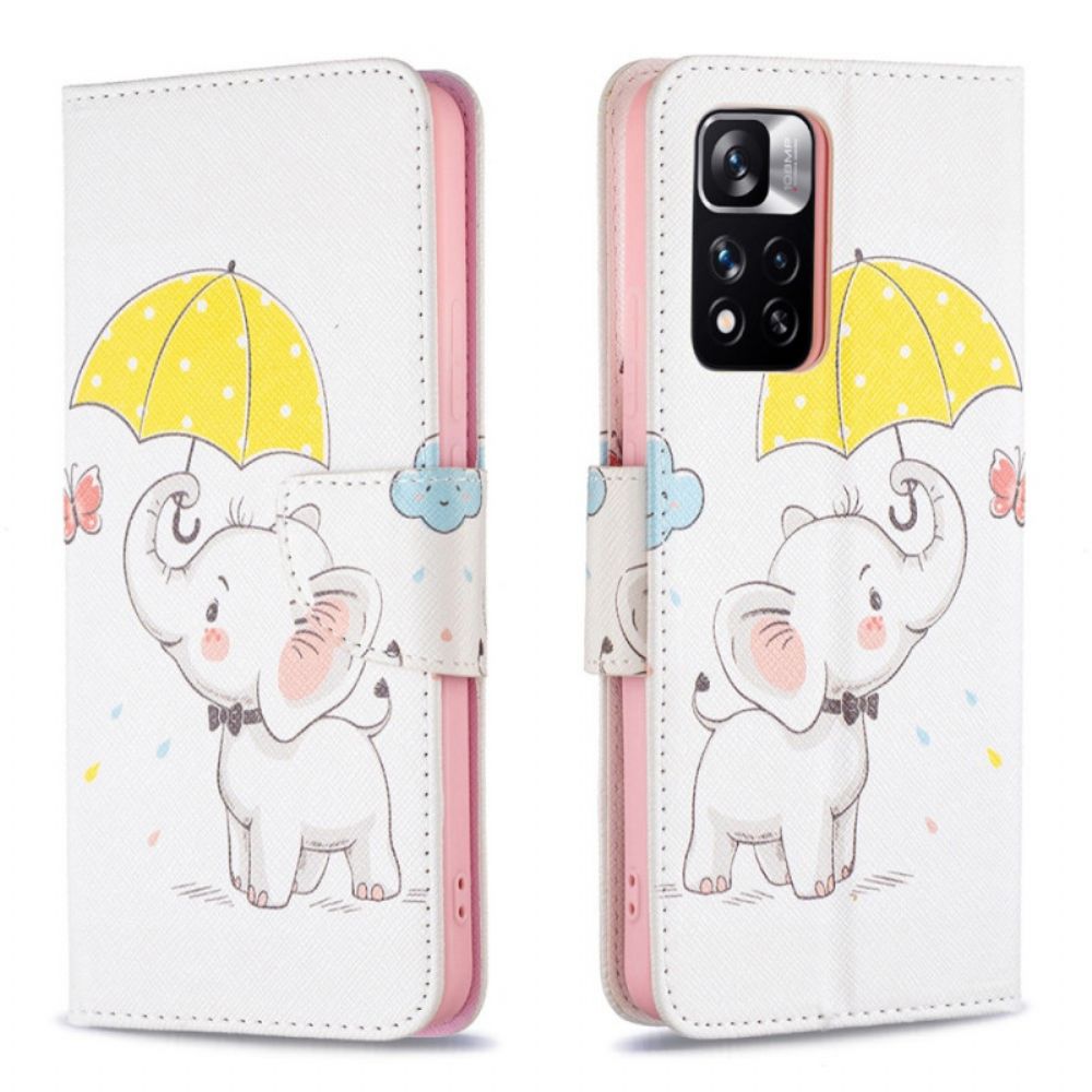 Lederhüllen Für Xiaomi Redmi Note 11 Pro Plus 5G Elefantenbaby