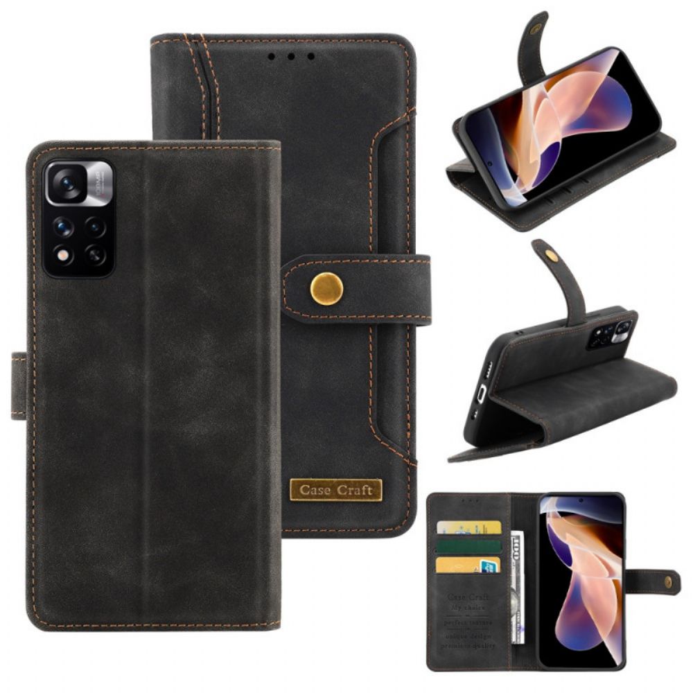 Lederhüllen Für Xiaomi Redmi Note 11 Pro Plus 5G Mit Case Craft Trageriemen