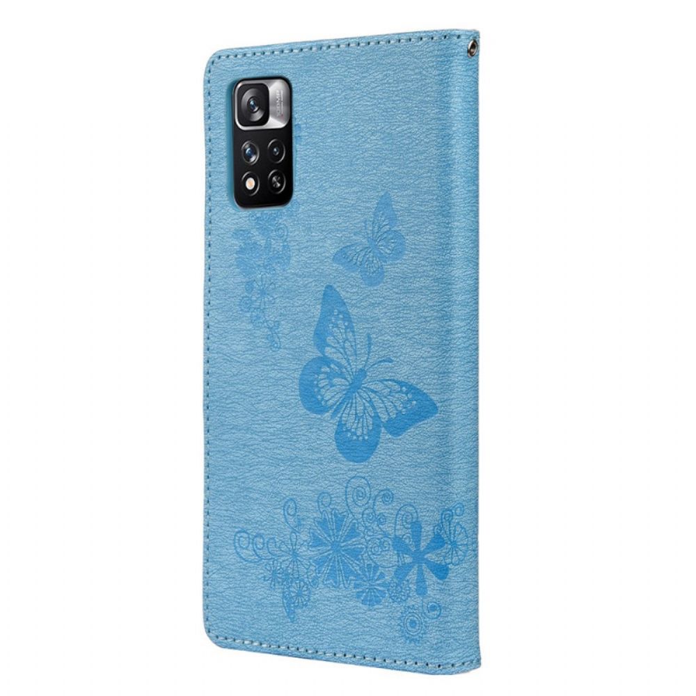Lederhüllen Für Xiaomi Redmi Note 11 Pro Plus 5G Nur Schmetterlinge