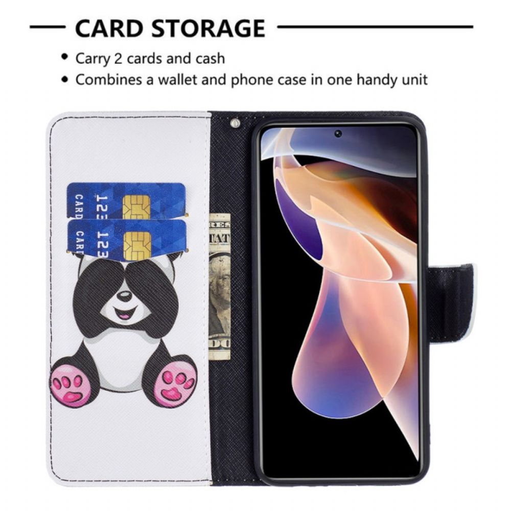 Lederhüllen Für Xiaomi Redmi Note 11 Pro Plus 5G Panda-spaß