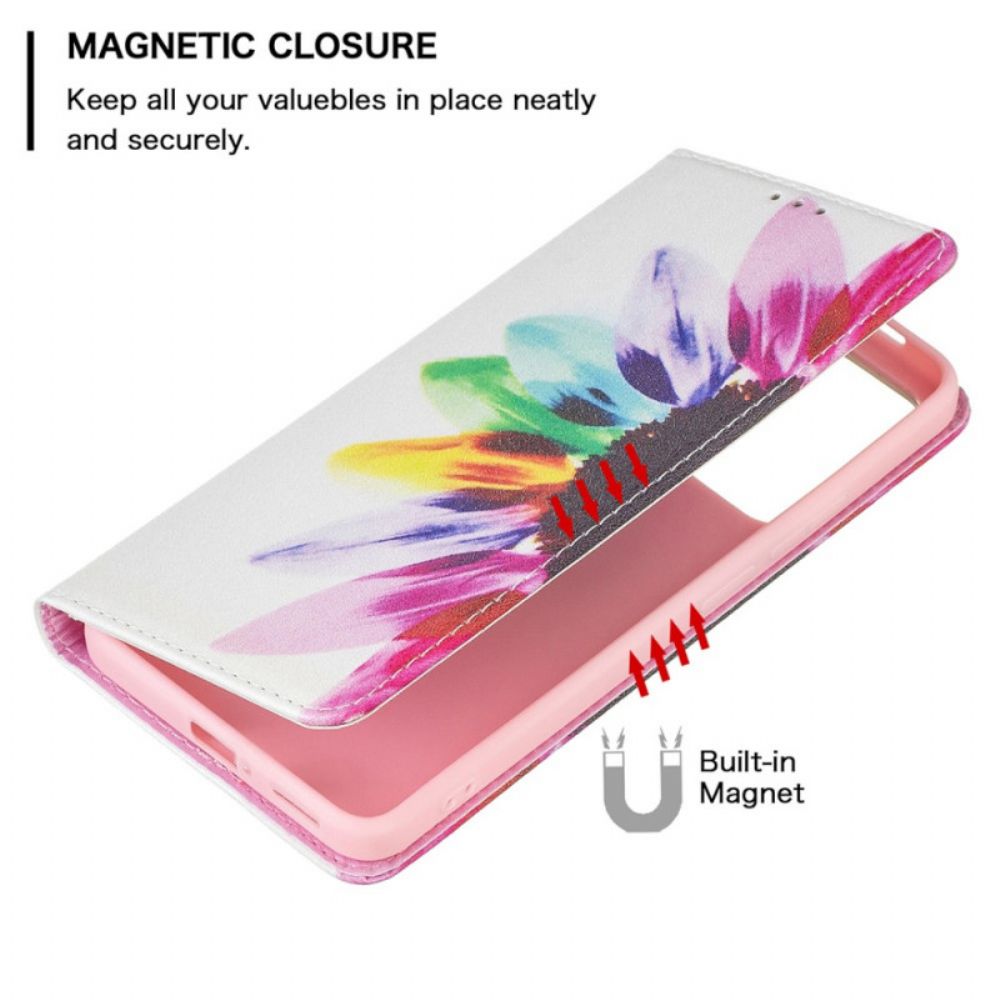 Schutzhülle Für Xiaomi Redmi Note 11 Pro Plus 5G Flip Case Aquarell Blume