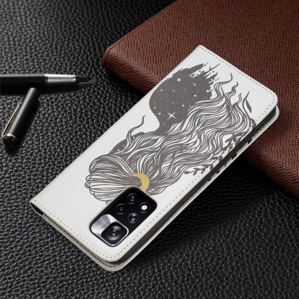 Schutzhülle Für Xiaomi Redmi Note 11 Pro Plus 5G Flip Case Hübsches Haar