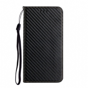 Schutzhülle Für Xiaomi Redmi Note 11 Pro Plus 5G Mit Kordel Flip Case Kohlefaserband