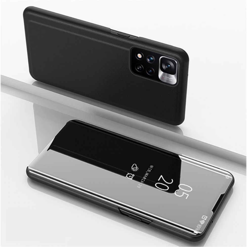 Schutzhülle Für Xiaomi Redmi Note 11 Pro Plus 5G Spiegel Und Kunstleder