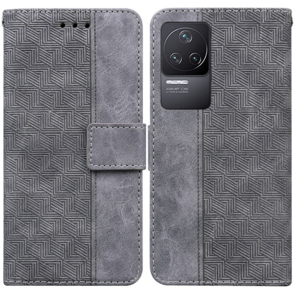 Flip Case Für Poco F4 Mit Kordel Banddesign