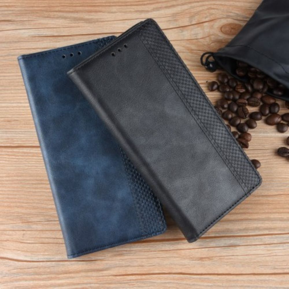 Schutzhülle Für OnePlus 7 Pro Flip Case Stilisierter Vintage-ledereffekt