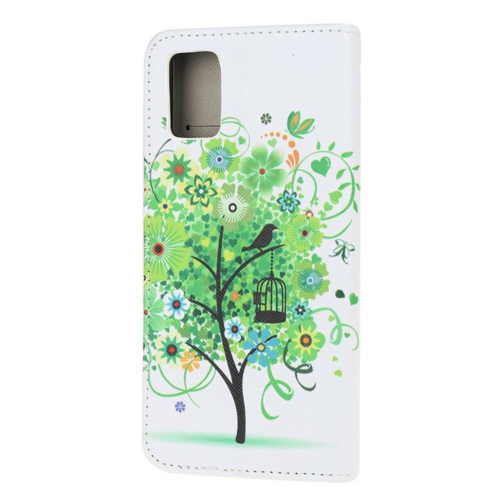Lederhüllen Für Honor 10X Lite Grüner Blütenbaum