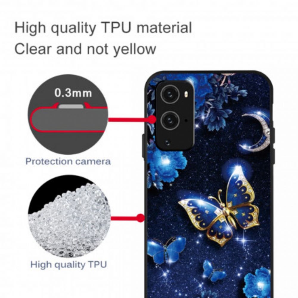 Handyhülle Für OnePlus 9 Pro Goldener Schmetterling