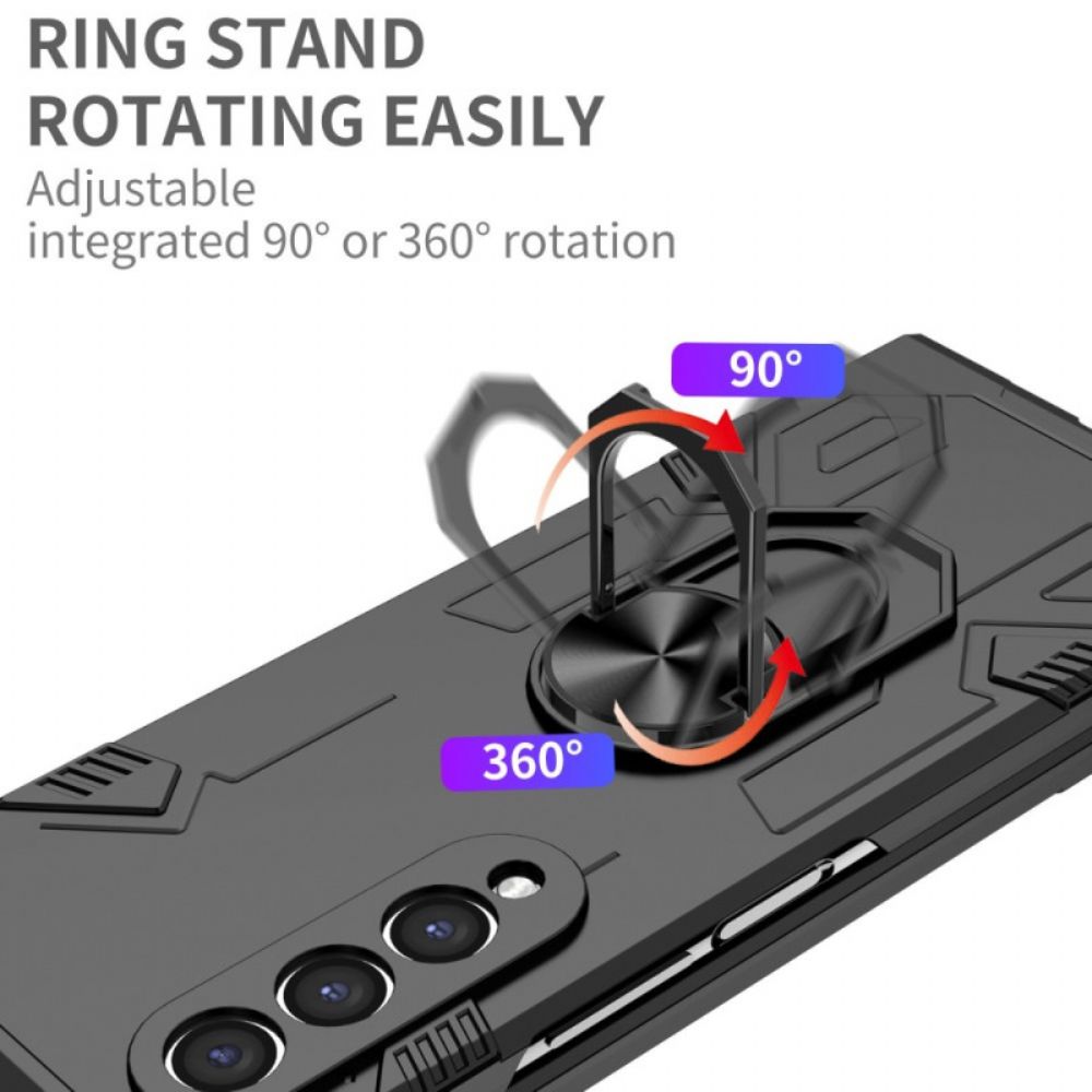 Handyhülle Für Samsung Galaxy Z Fold 4 Bi-material Und Drehring