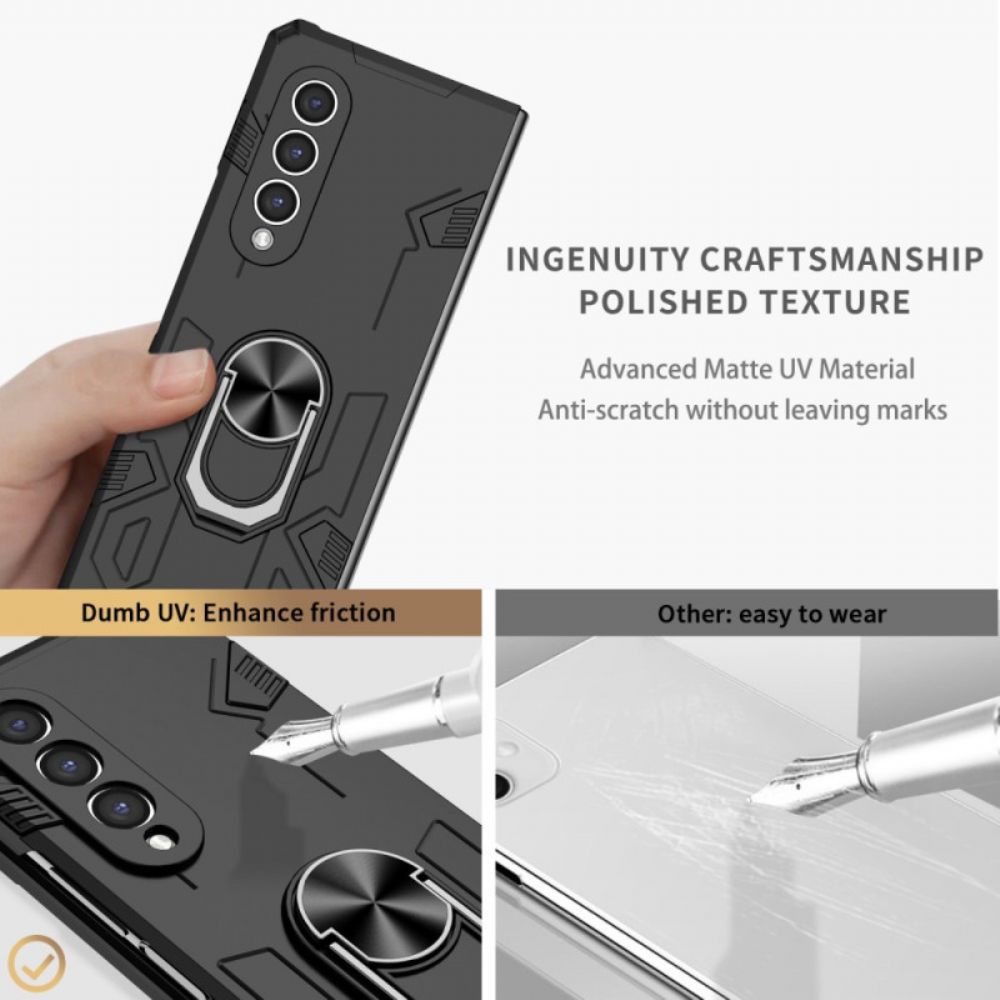 Handyhülle Für Samsung Galaxy Z Fold 4 Bi-material Und Drehring