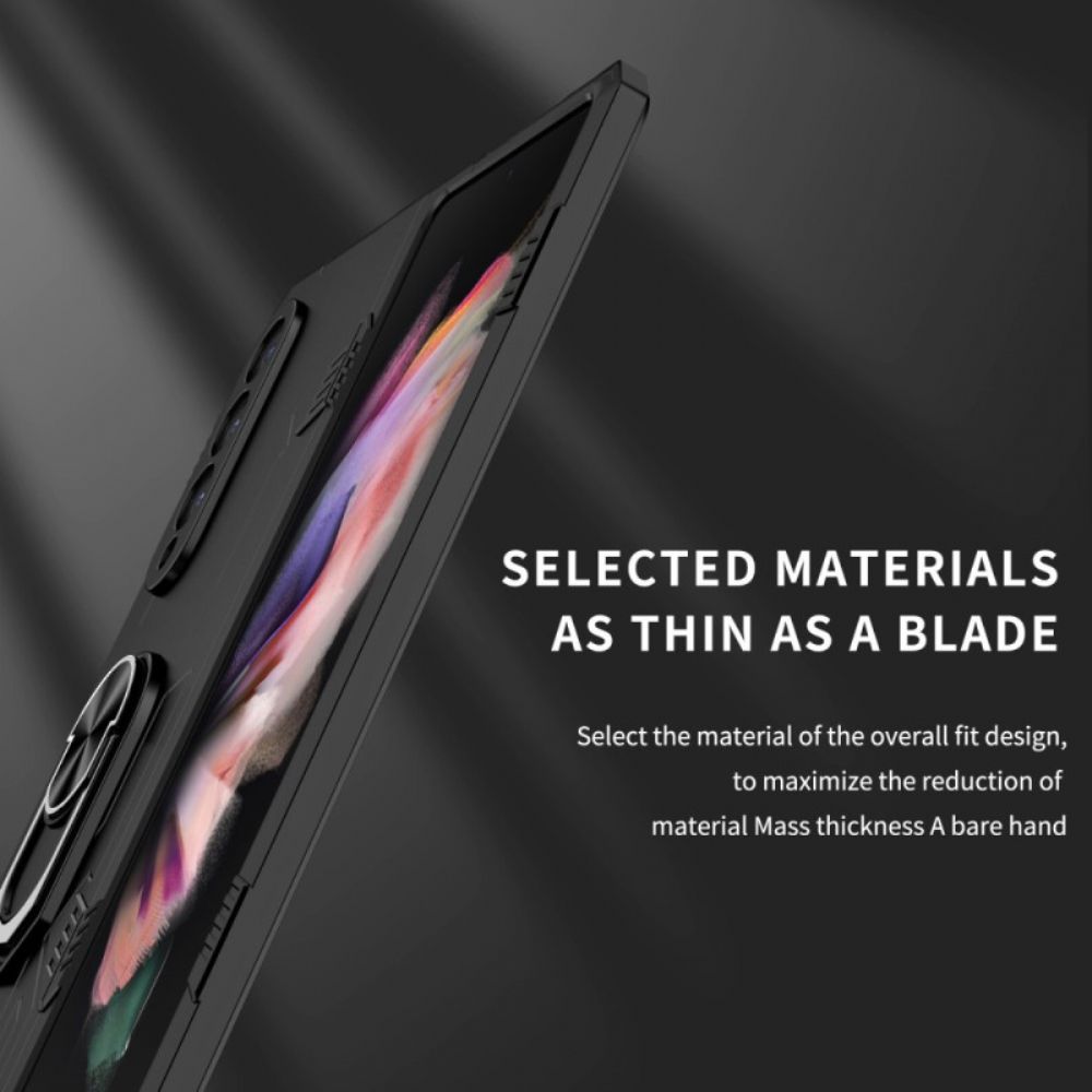 Handyhülle Für Samsung Galaxy Z Fold 4 Bi-material Und Drehring