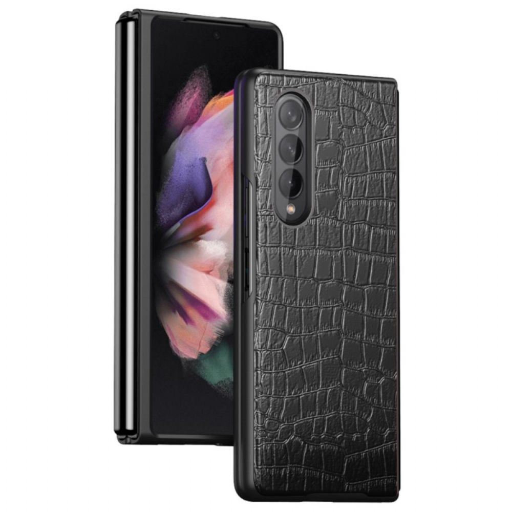 Handyhülle Für Samsung Galaxy Z Fold 4 Klassisches Krokodil