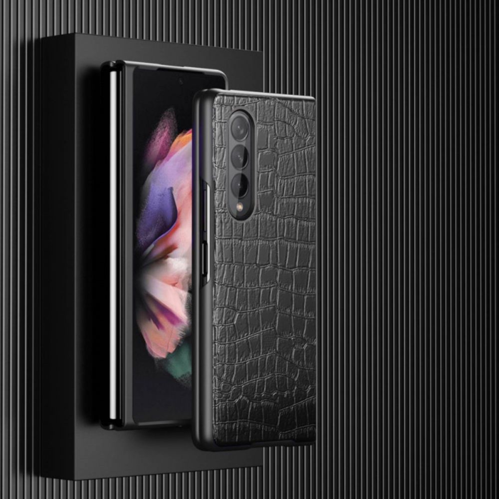 Handyhülle Für Samsung Galaxy Z Fold 4 Klassisches Krokodil