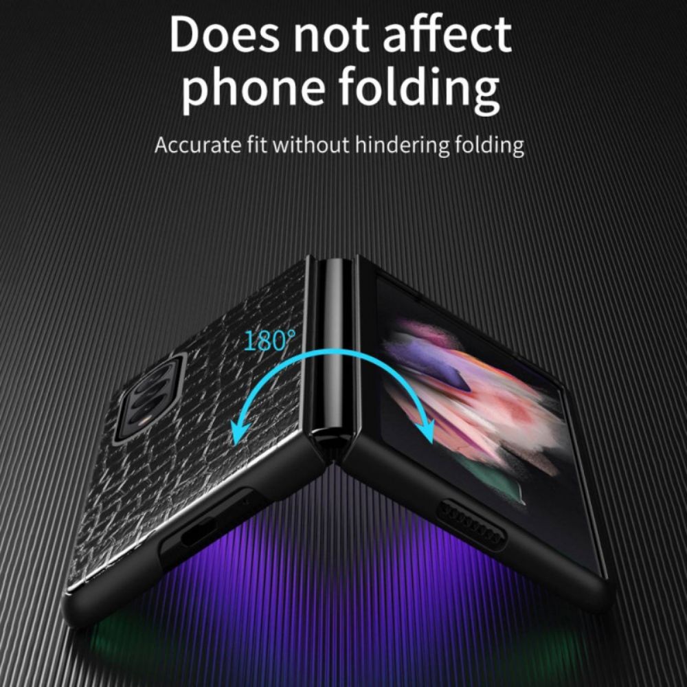 Handyhülle Für Samsung Galaxy Z Fold 4 Klassisches Krokodil