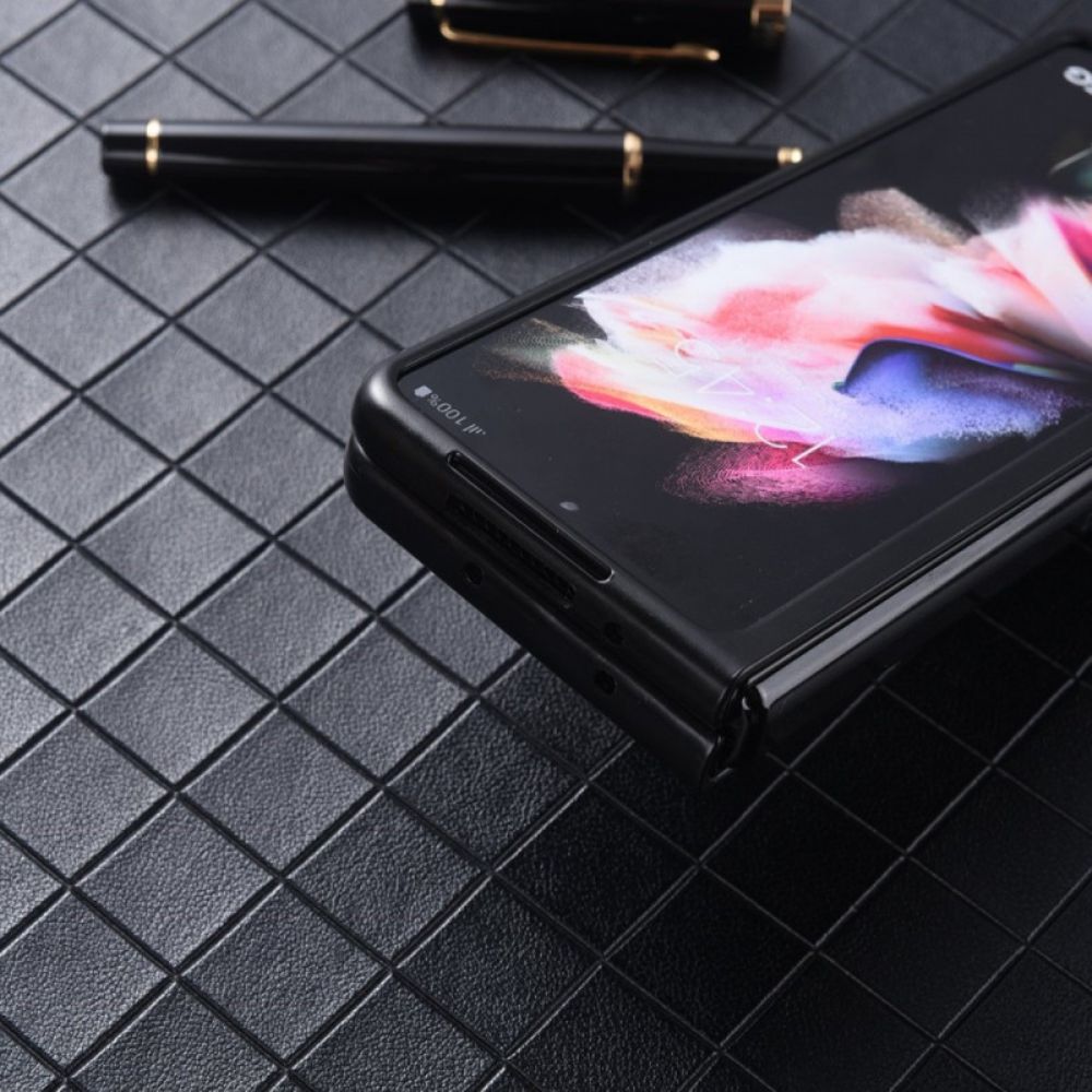 Handyhülle Für Samsung Galaxy Z Fold 4 Kunstleder Mit Nylonstruktur
